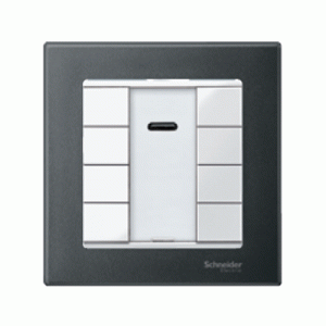 Push-button, 4-gang plus with IR receiver , anthracite